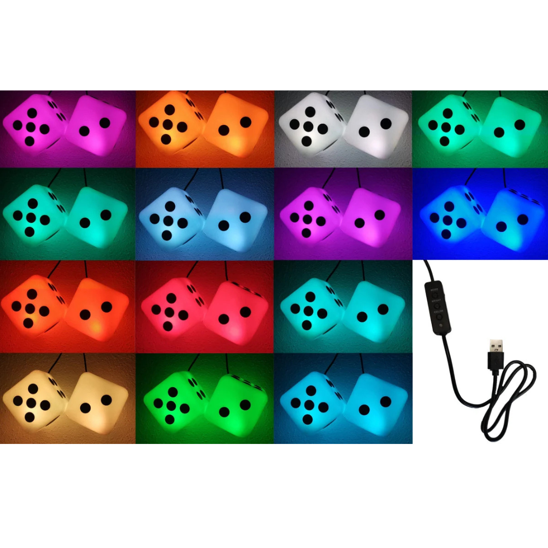 Terning med led lys RGB