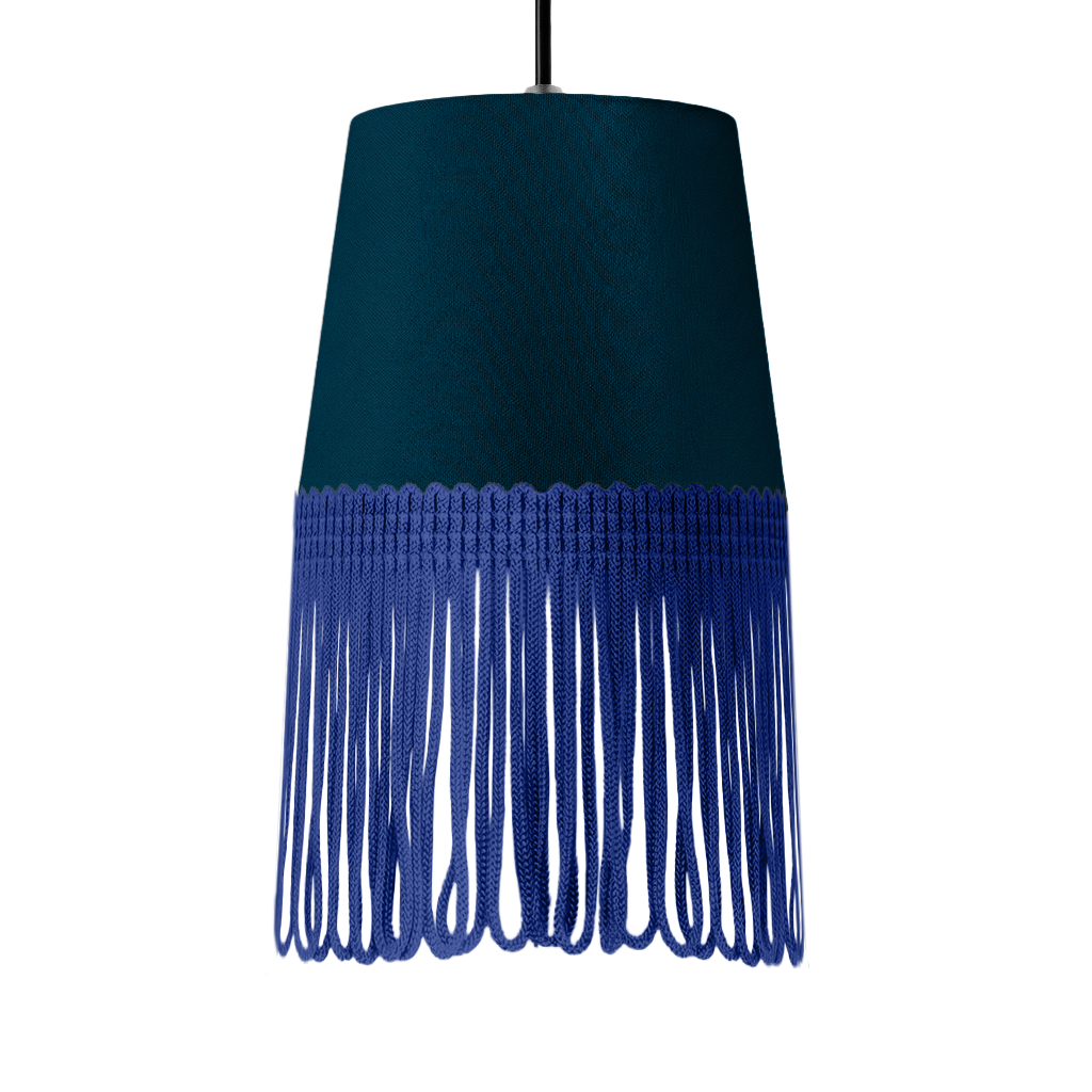 Lampe interiør alcantara denim blå