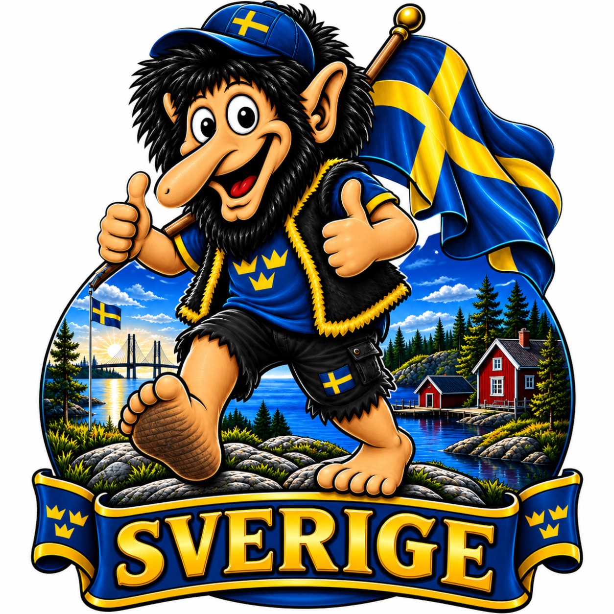 Sticker deluxe finland troll