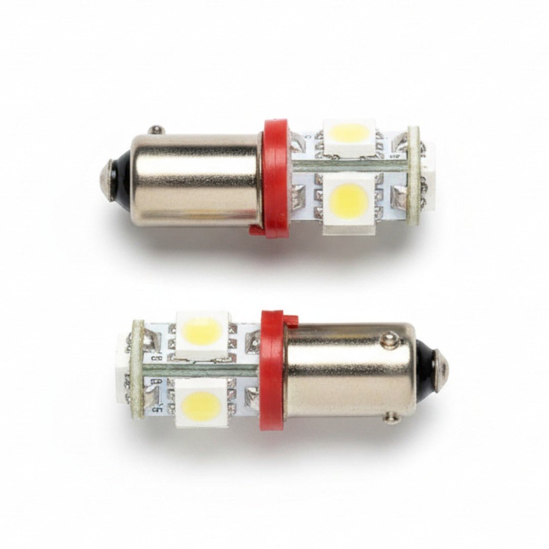 Ba9 5 LED pærer - Rød - BA9 5 LED 12 - 24V - KJoF -