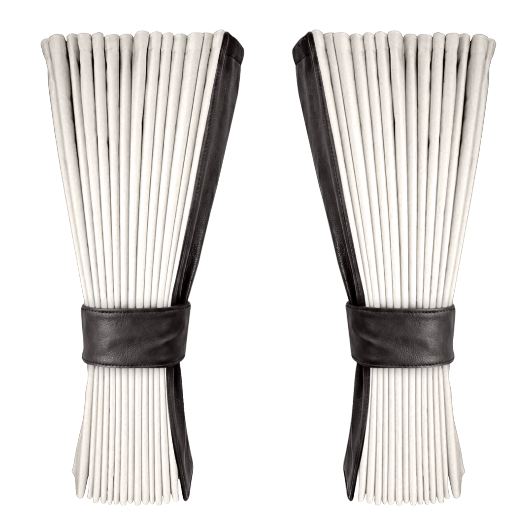 Gardin hvid alcantar med nappa