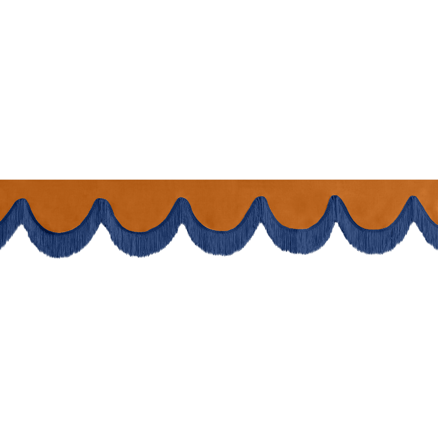 Gardin forrude alcantar cognac - 12cm - KJoF - Mørkeblå - 5cm