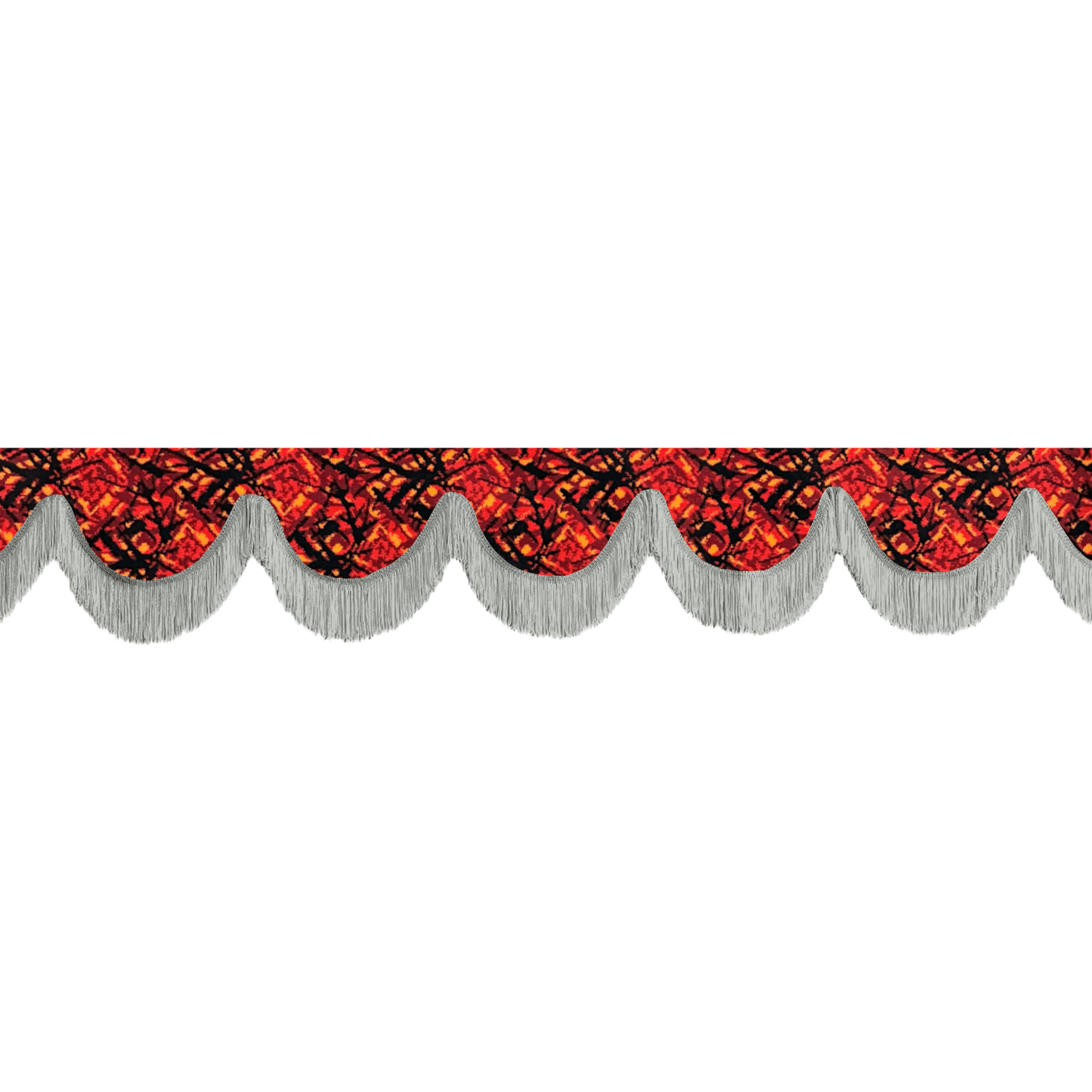 Gardin forrude busplys rød - 12cm - KJoF - Grå - 5cm