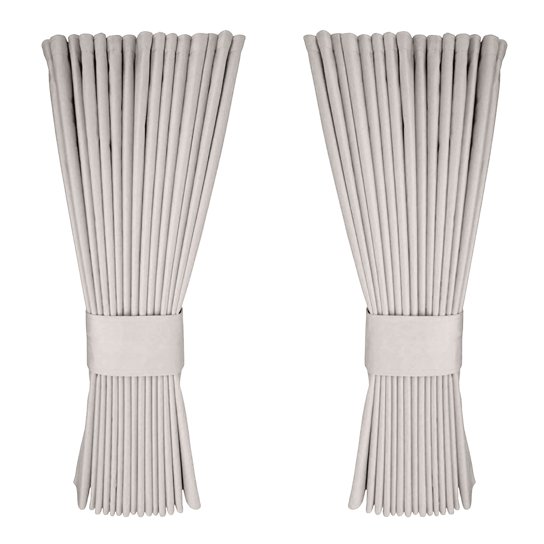 Gardin sølvgrå alcantar