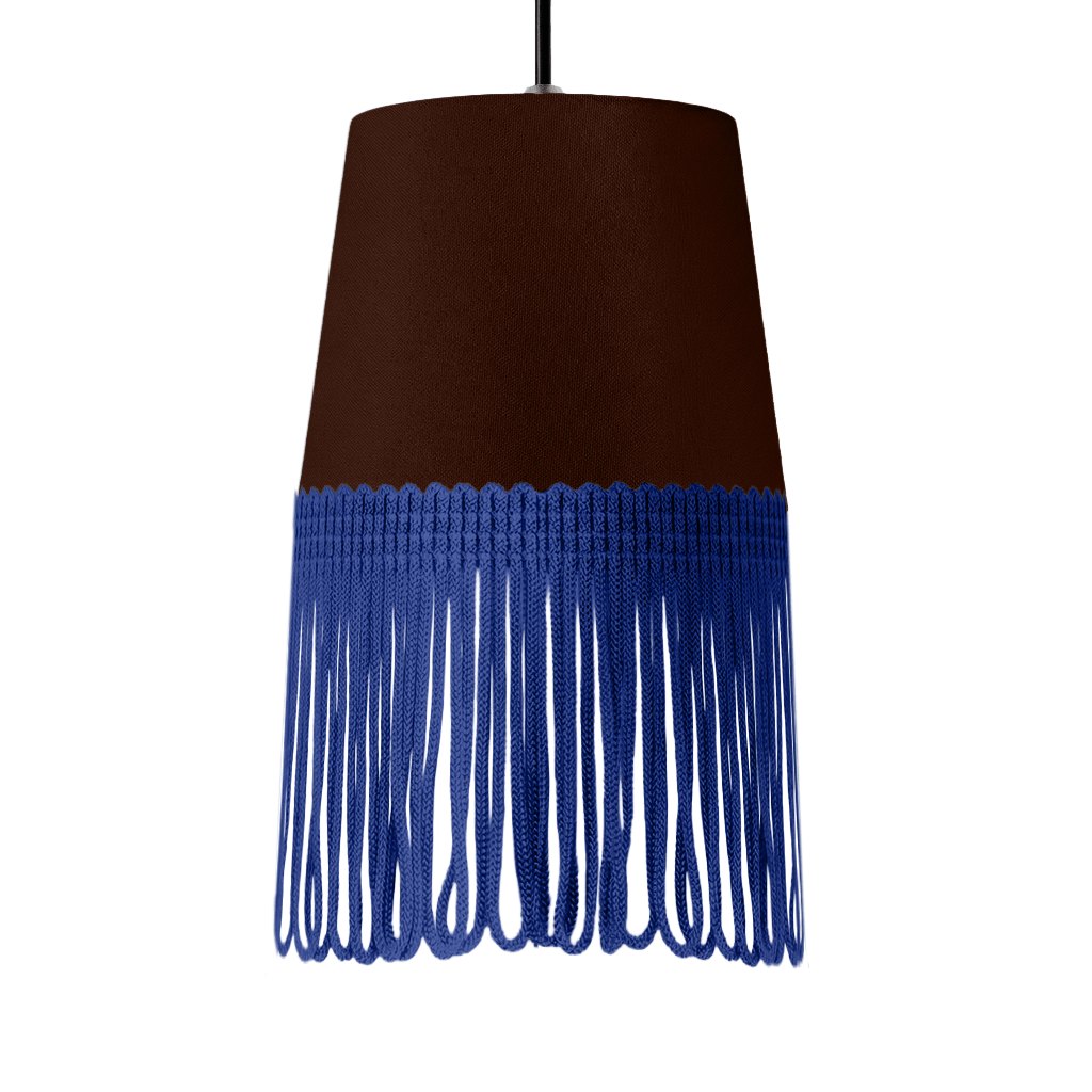 Lampe interiør alcantara kaffebrun - Blå - KJoF - 5cm -