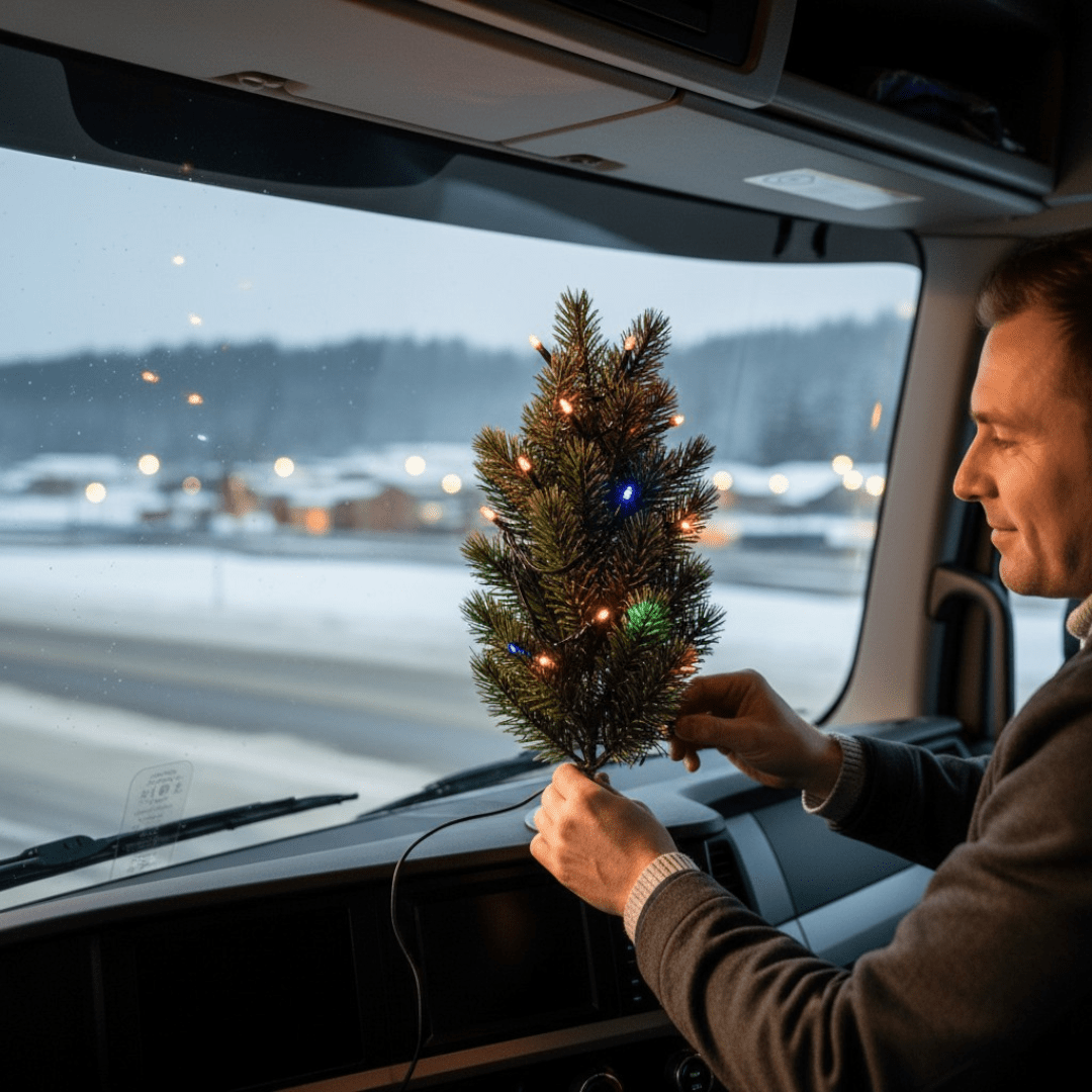 Mini juletræ med lyskæde - KJoF -