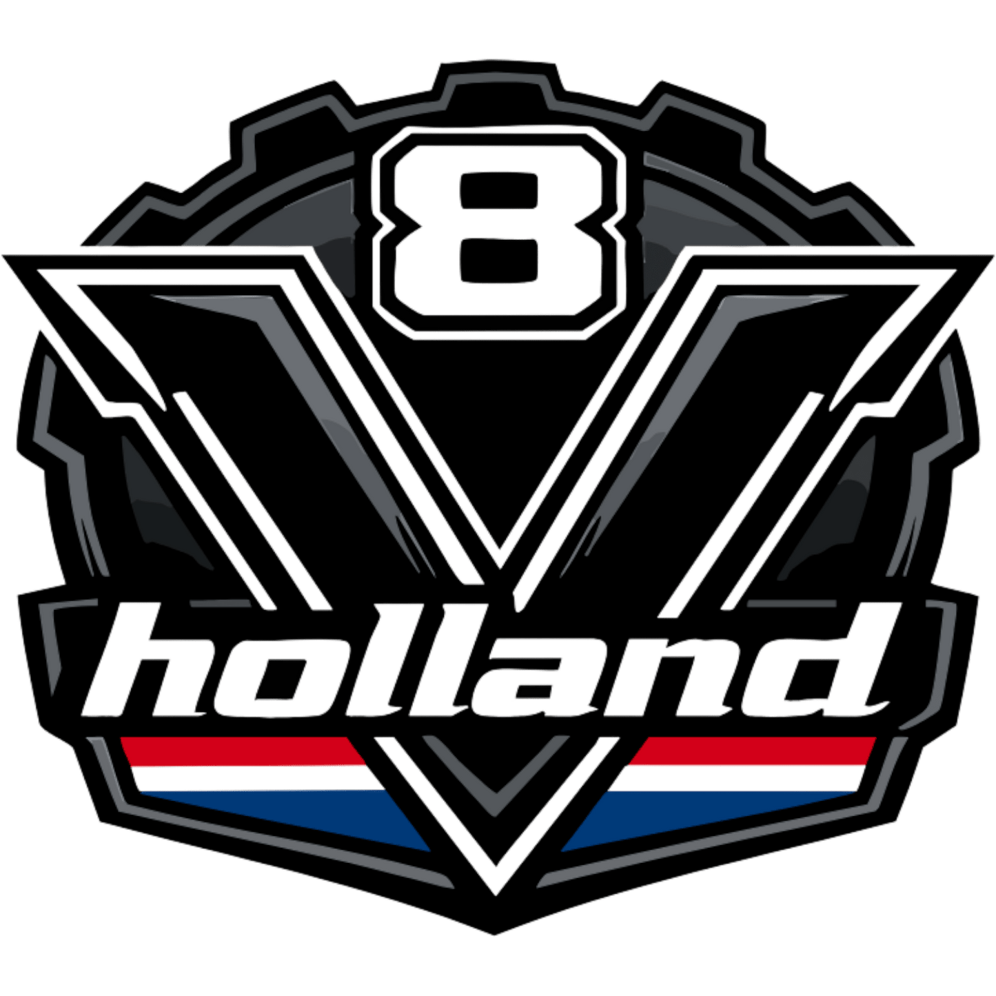 Sticker deluxe v8 holland - KJoF -