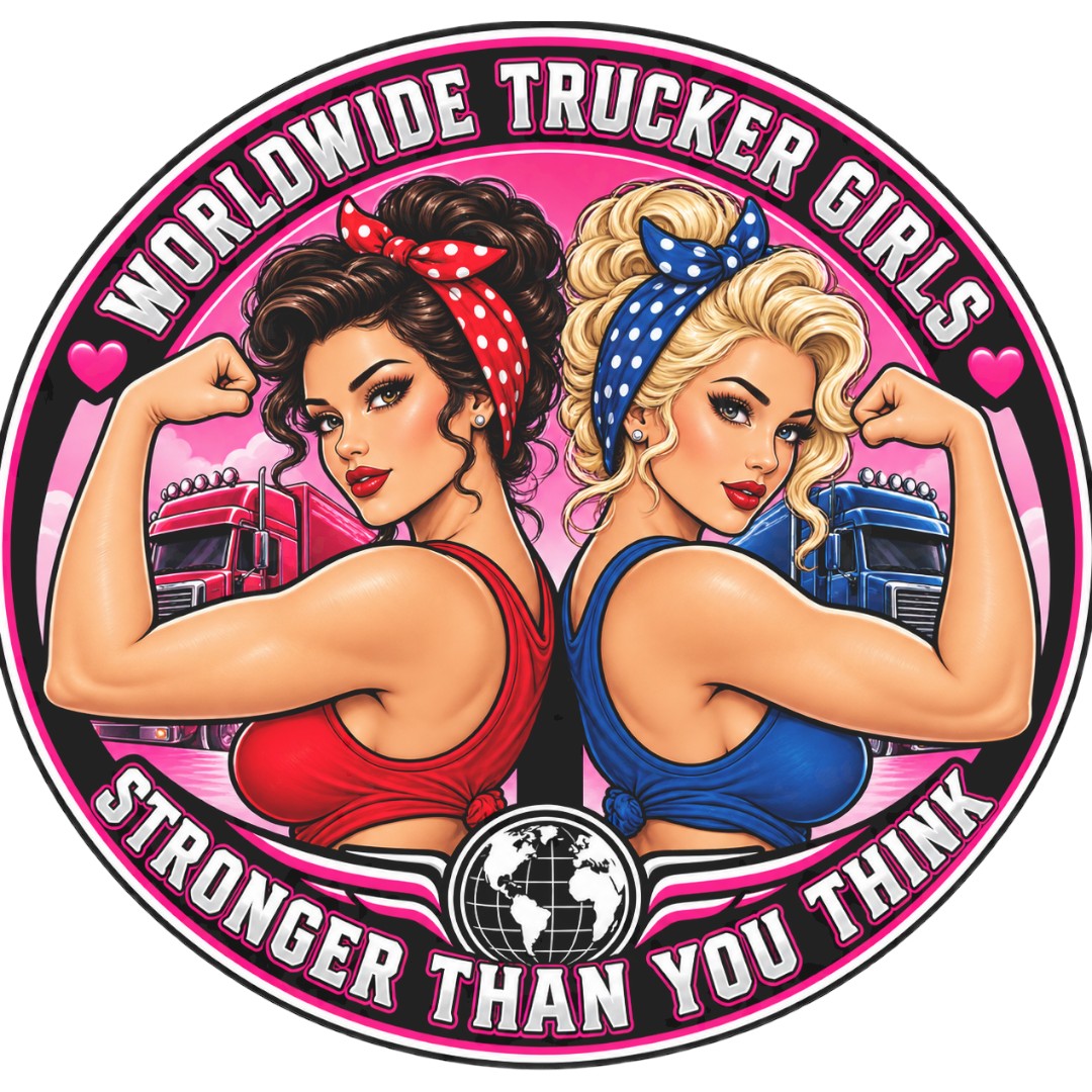 Sticker deluxe worldwide trucker girls