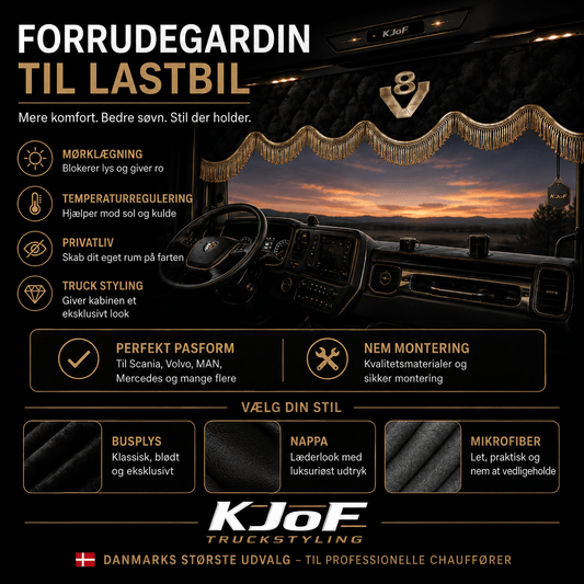 Det rigtige forrude gardin gør forskellen for dit lastbil interiør - KJoF