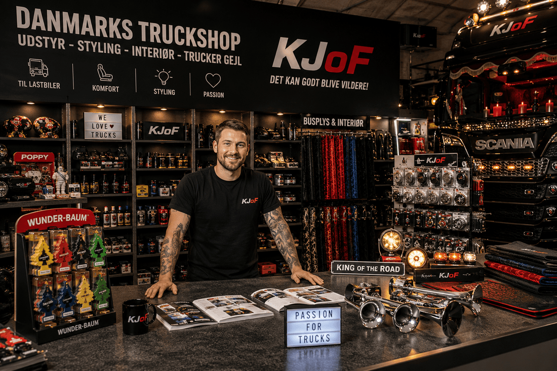 Hvad er en truckshop? Den komplette guide til lastbiludstyr, trucker gejl og lastbilinteriør - KJoF
