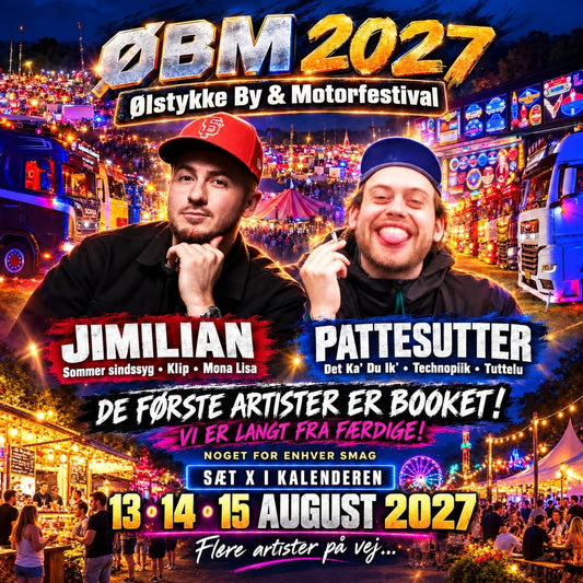 Ølstykke By & Motorfestival 2027 skruer op: Jimilian og Pattesutter kommer! - KJoF