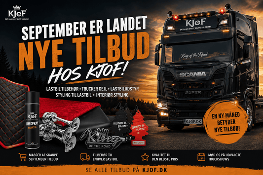 September er landet – nye tilbud på lastbil tilbehør og trucker gejl hos KJoF - KJoF