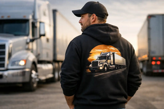Truck hoodie med tryk til livet på vejen - KJoF