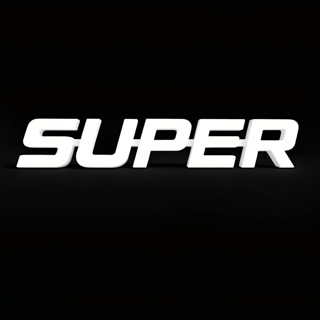 Skilt super emblem til lastbil – 42 x 7 cm