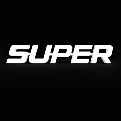 Skilt super emblem til lastbil – 42 x 7 cm