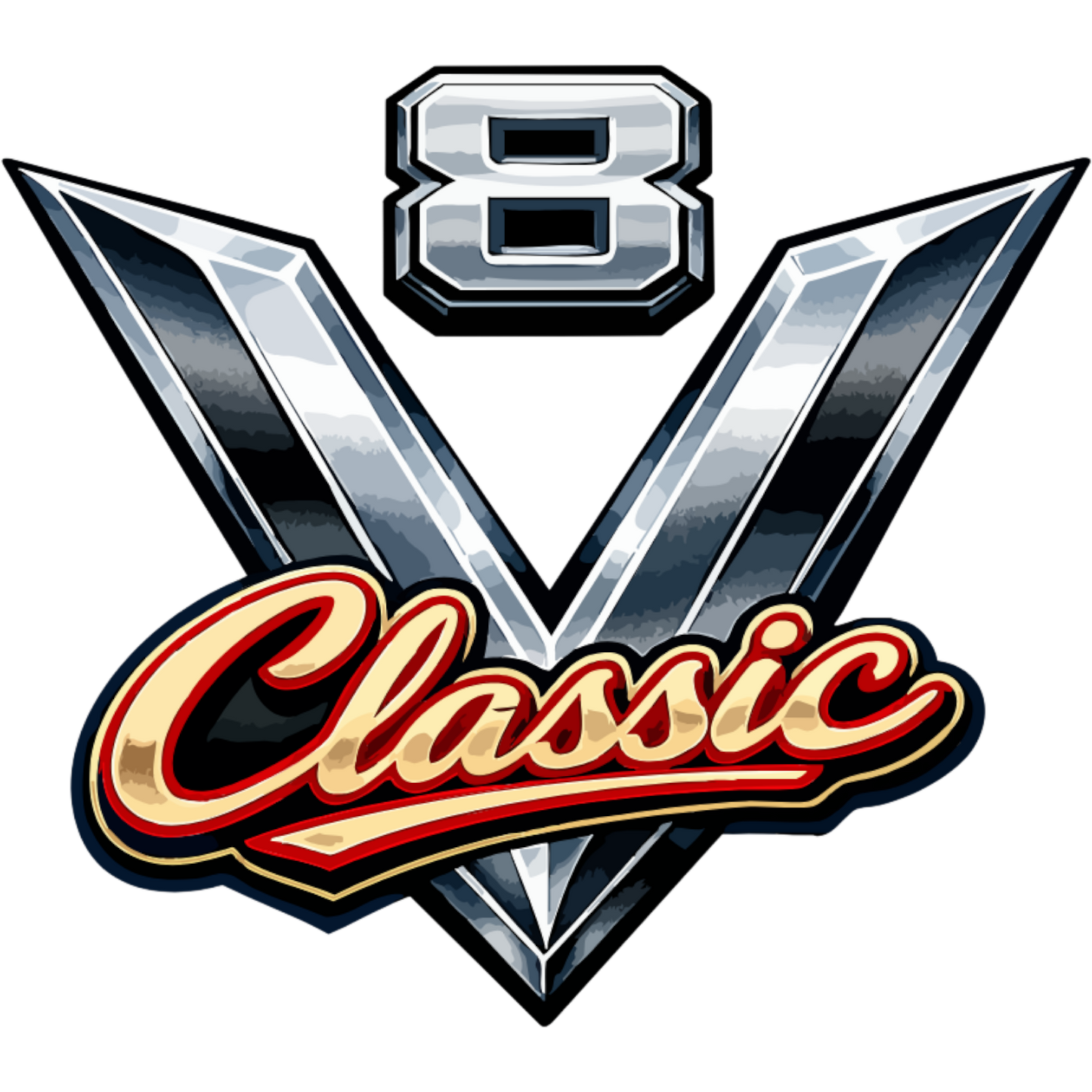 Sticker deluxe v8 classic