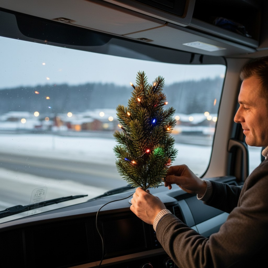 Mini juletræ med lyskæde