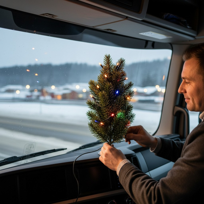 Mini juletræ med lyskæde