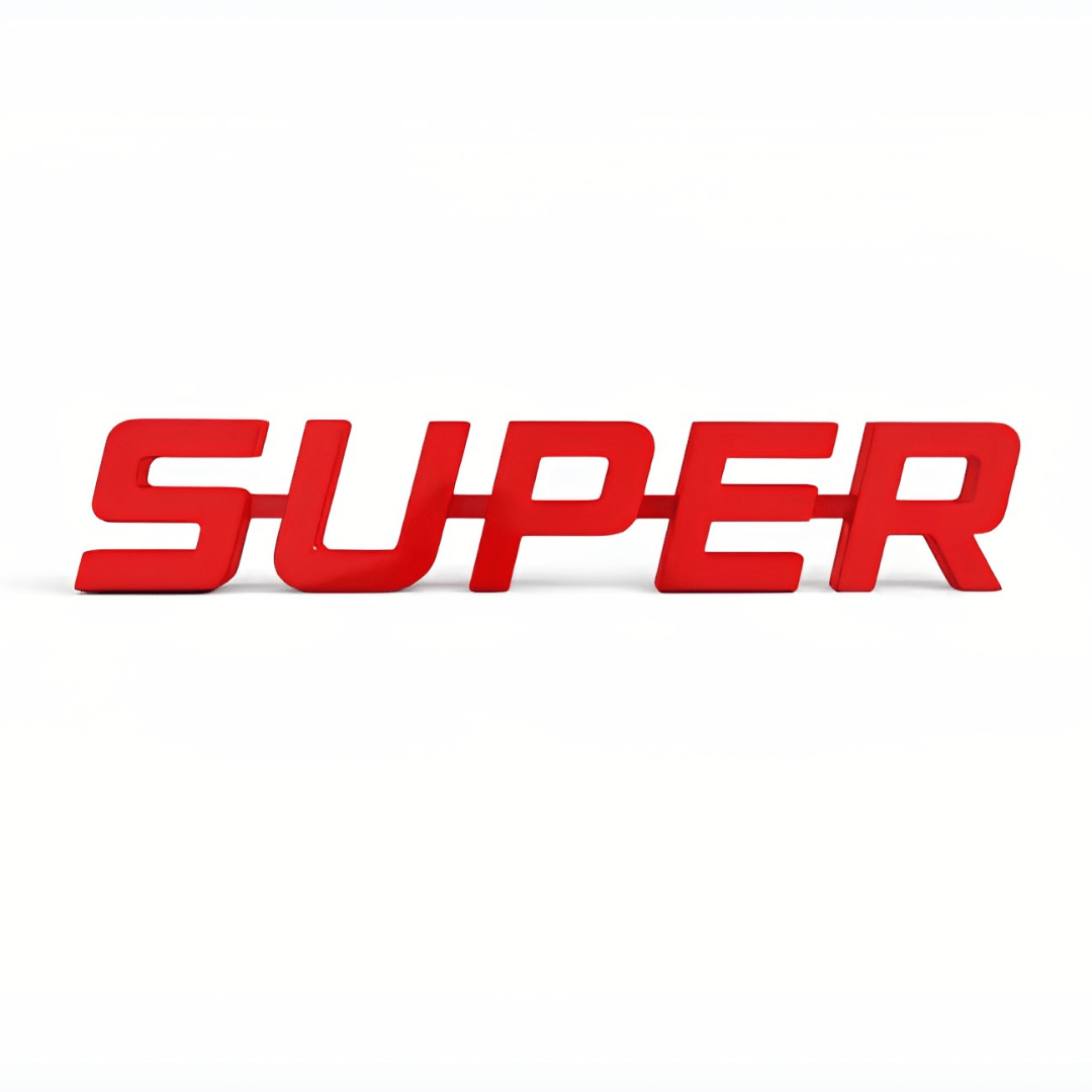 Skilt super emblem til lastbil – 42 x 7 cm