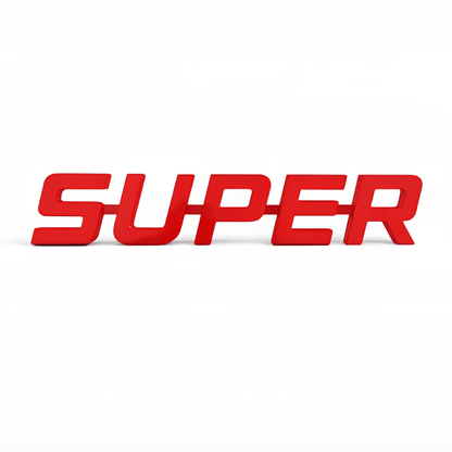 Skilt super emblem til lastbil – 42 x 7 cm
