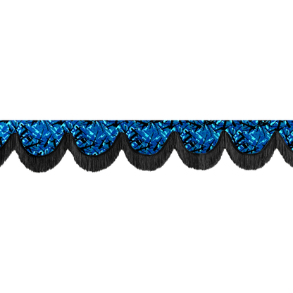 Gardin forrude busplys blå