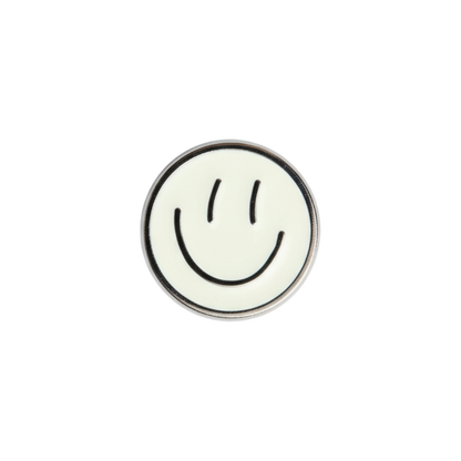 Pin hvid smiley