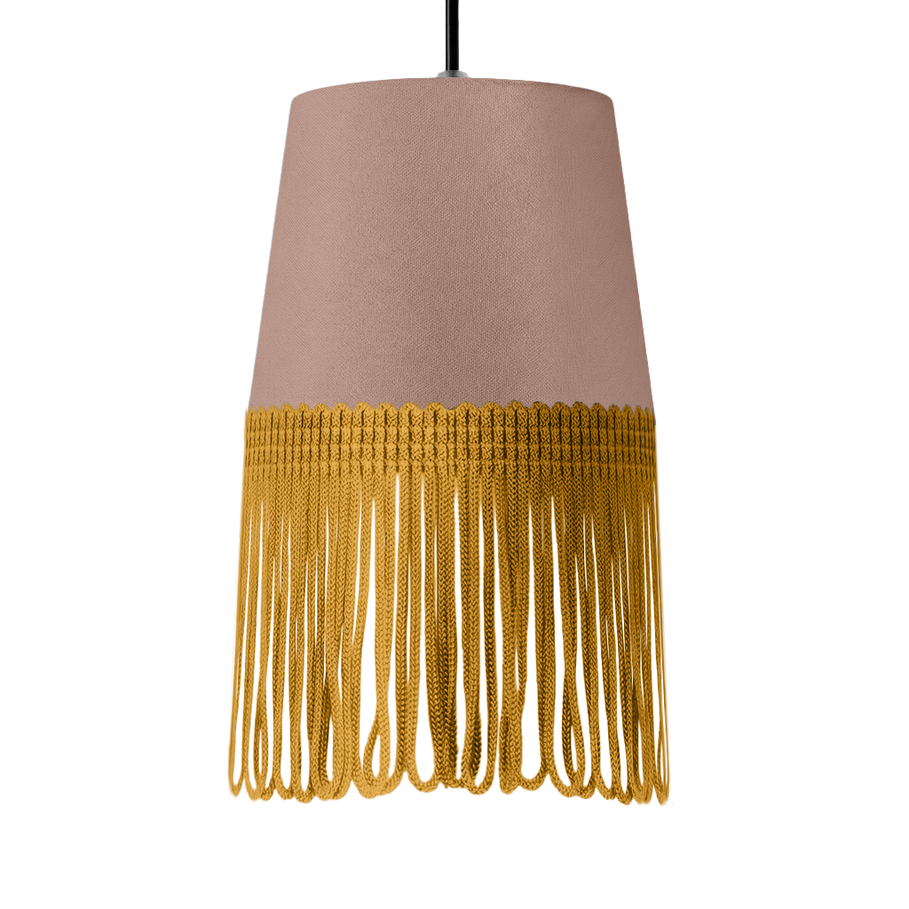 Lampe interiør alcantara puderpink