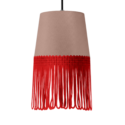 Lampe interiør alcantara puderpink