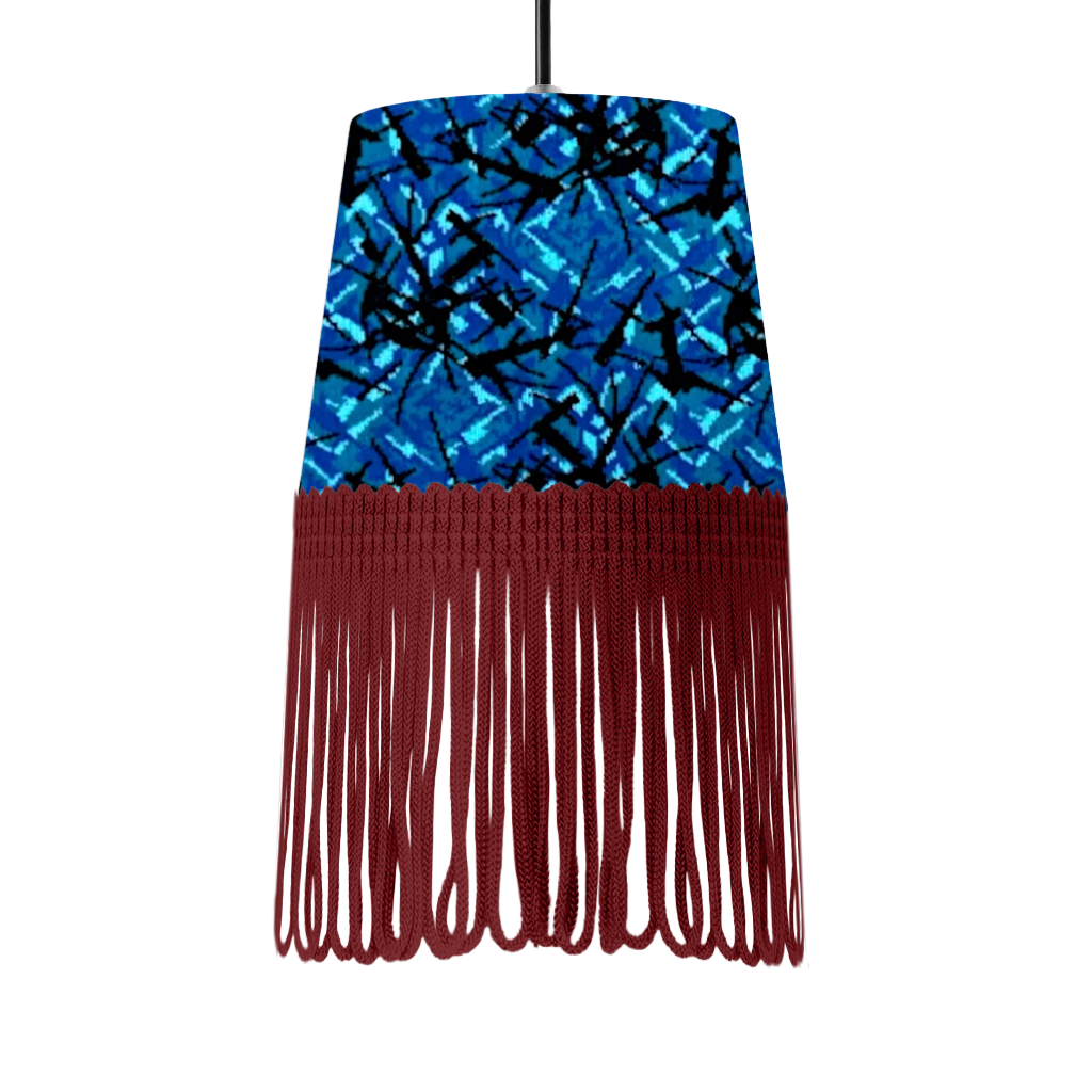 Lampe interiør blå busplys