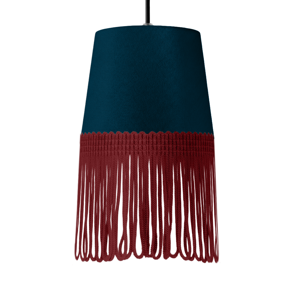 Lampe interiør alcantara denim blå