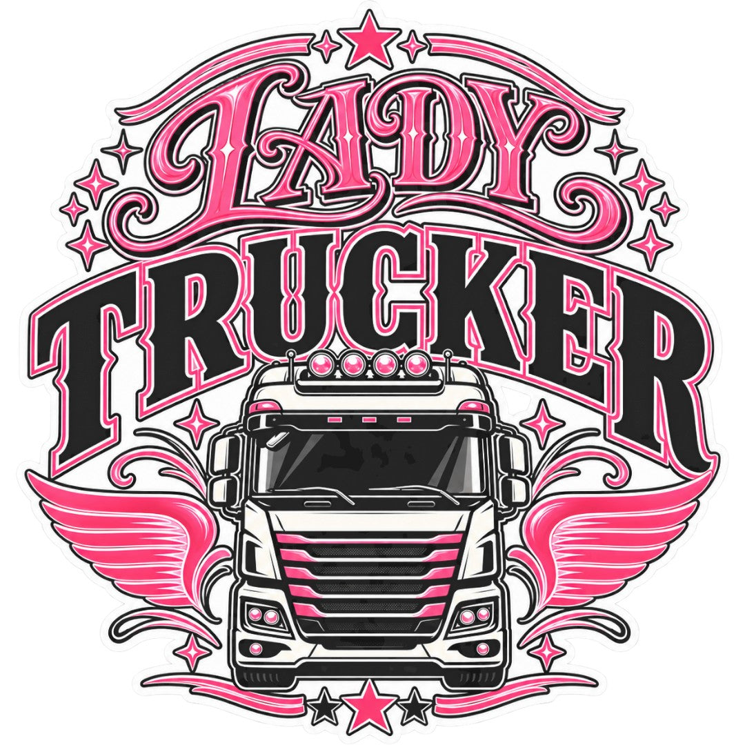 Sticker deluxe lady trucker