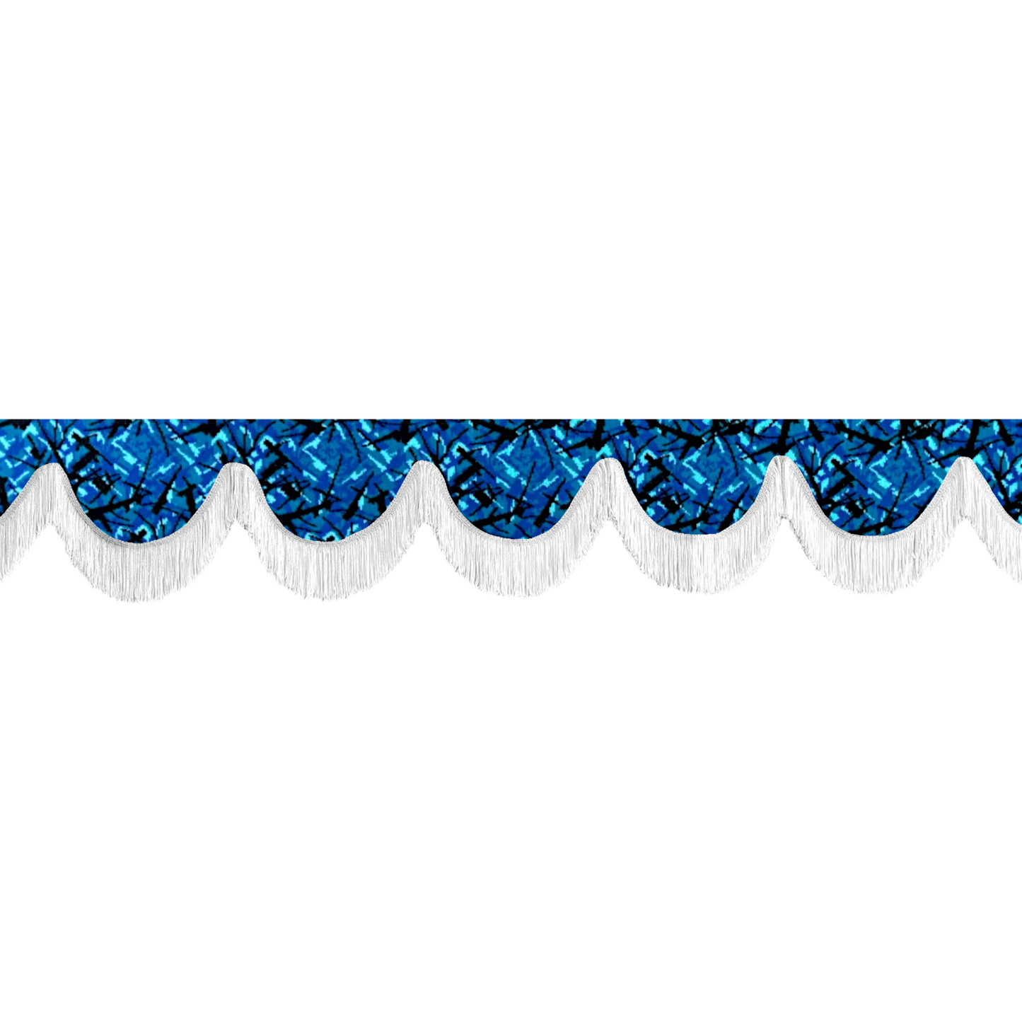 Gardin forrude busplys blå