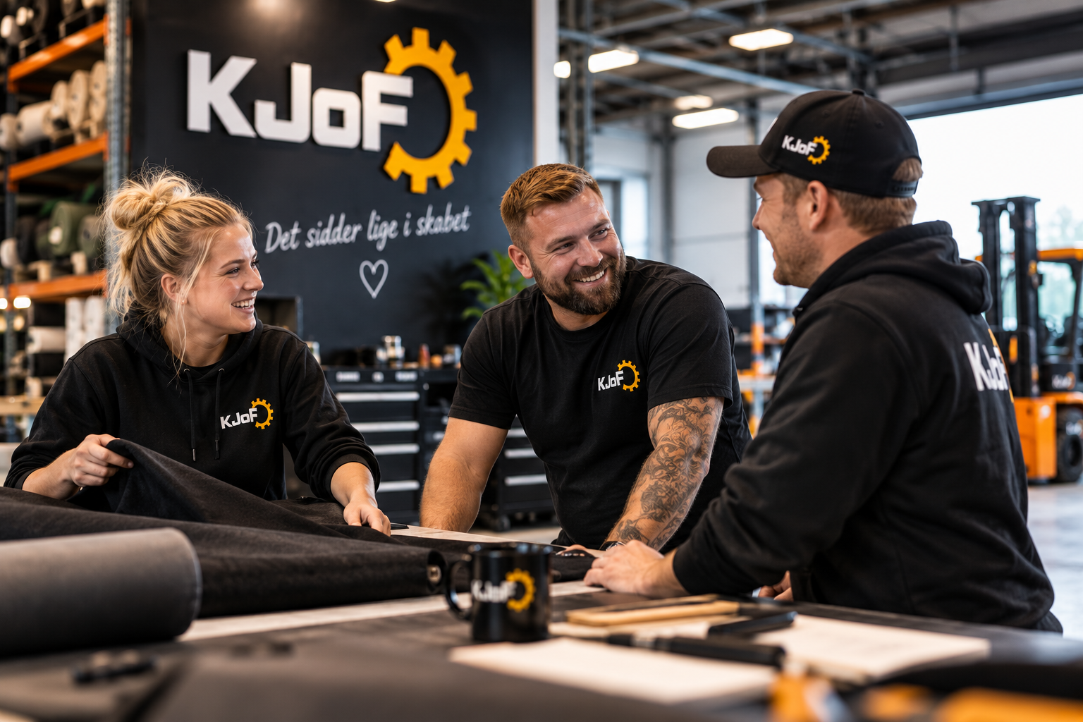Billedet viser arbejdsglæde når man har tidligt fri om fredagen