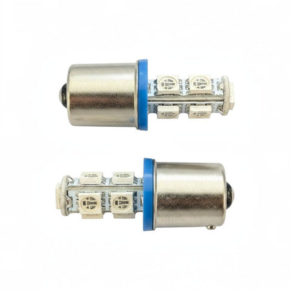 BA15S 9 LED pærer - Blå - BA15S 9 LED 12-24V