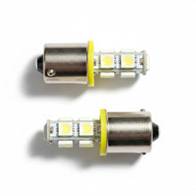 BA15S 9 LED pærer - Gul - BA15S 9 LED 12 - 24V - KJoF - 