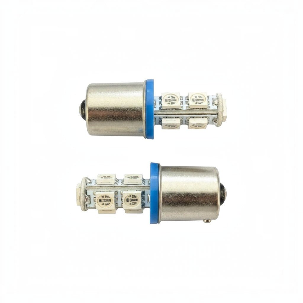 BA15S 9 LED pærer - Hvid - BA15S 9 LED 12-24V