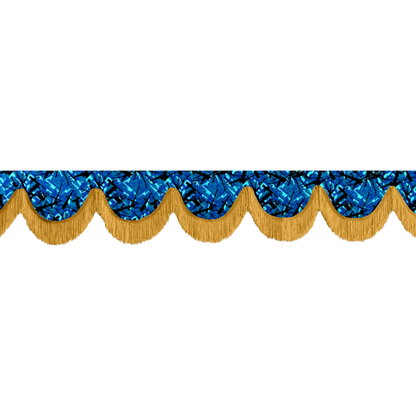 Gardin forrude busplys blå