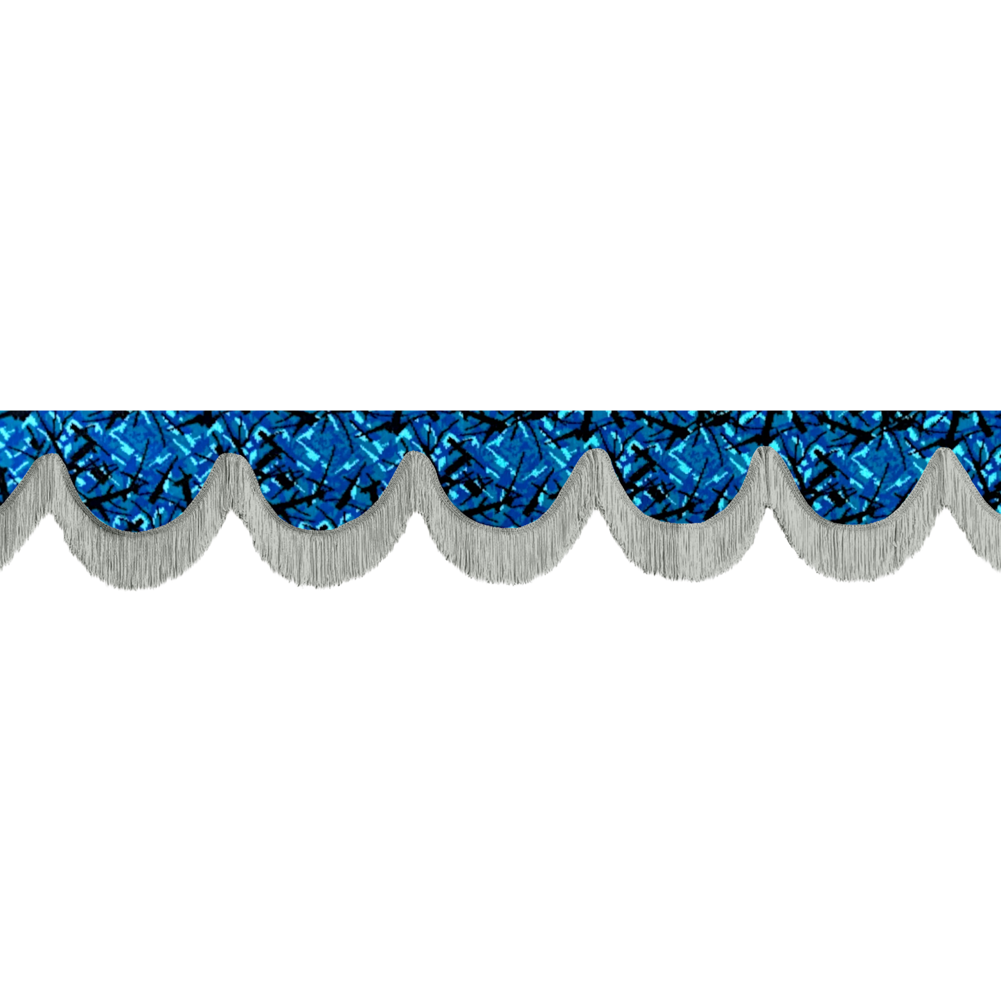 Gardin forrude busplys blå