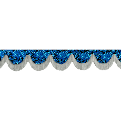 Gardin forrude busplys blå