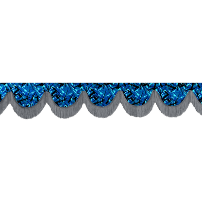 Gardin forrude busplys blå