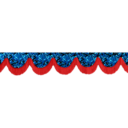 Gardin forrude busplys blå