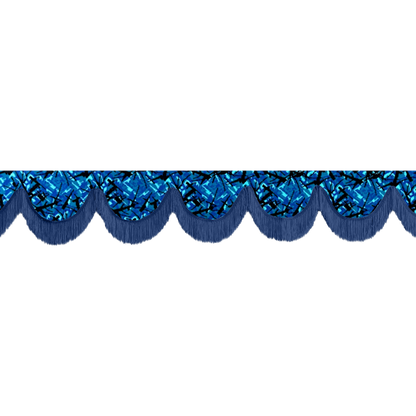 Gardin forrude busplys blå