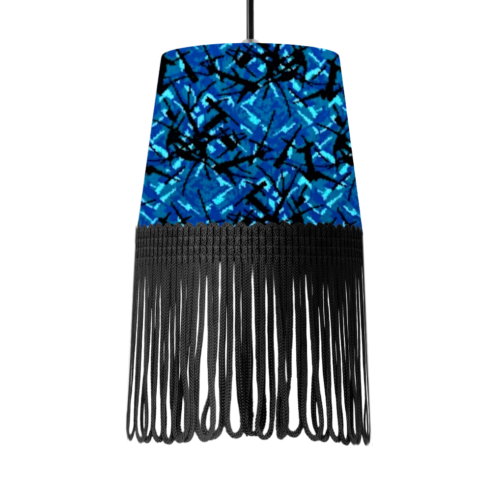 Lampe interiør blå busplys