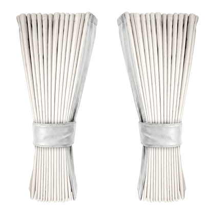 Gardin hvid alcantar med nappa