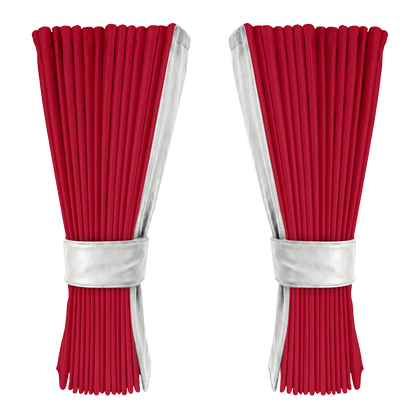 Gardin rød alcantar med nappa