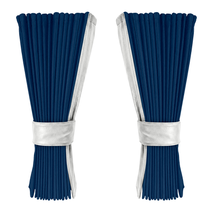 Gardin cobaltblå alcantar med nappa