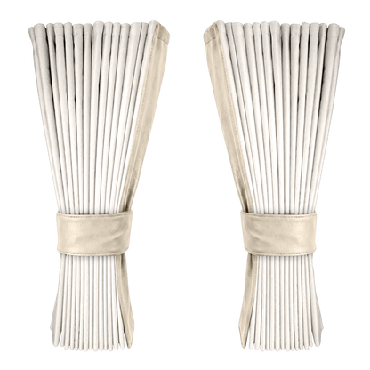 Gardin hvid alcantar med nappa