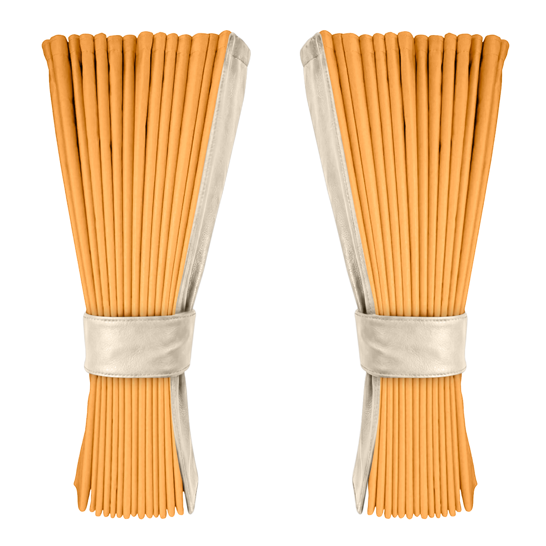 Gardin sennepsgul alcantar med nappa