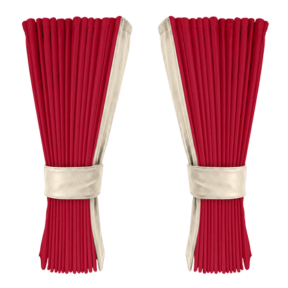 Gardin rød alcantar med nappa