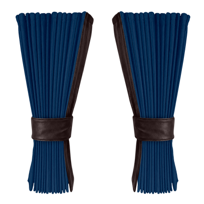 Gardin cobaltblå alcantar med nappa